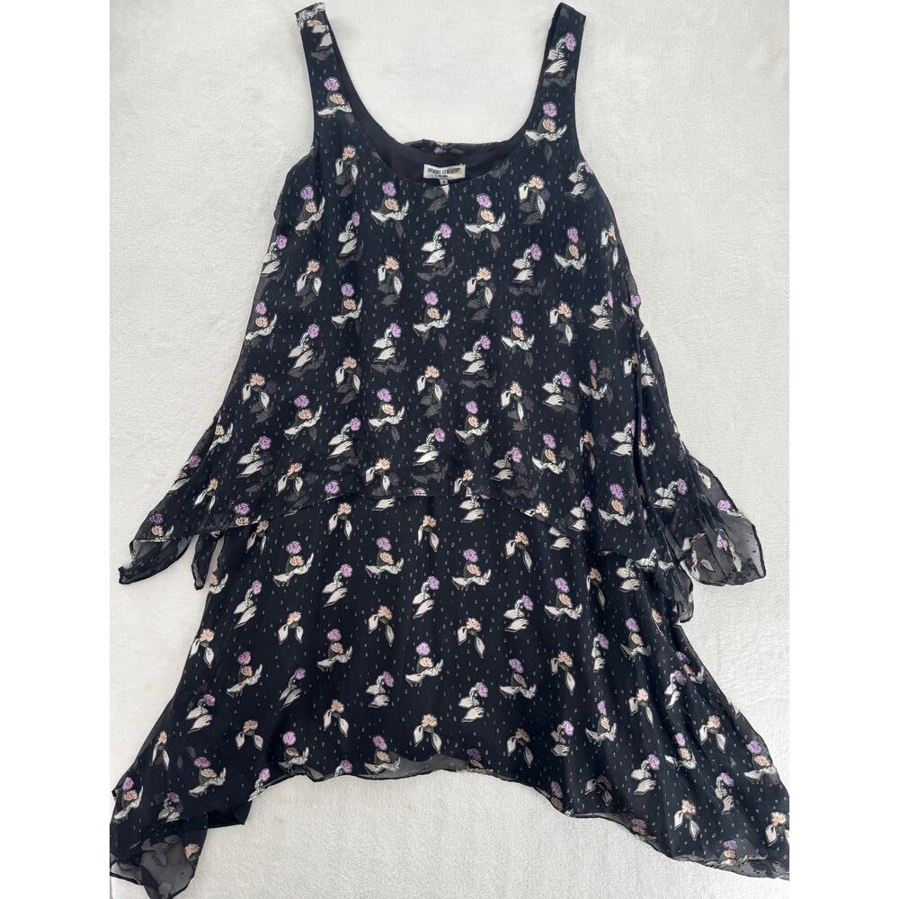 Opening Ceremony Black Gestures Burnout Handkerchief Dress Sleeveless 8 - Picture 6 of 11